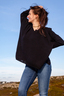 Damen Cashmere V-Neck Pullover , BLACK, XS 