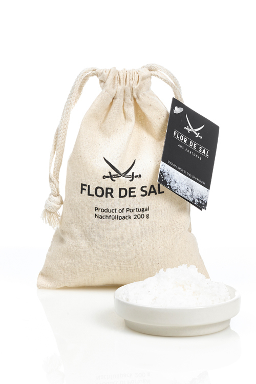 Sansibar Nachfüllpack "Flor de Sal" im Säckchen Portugiesisches Meersalz Darboven 200g 