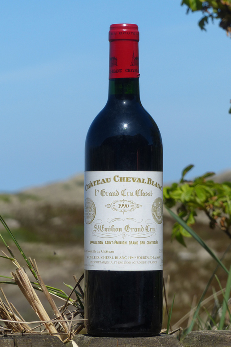 1990er St. Emilion Château Cheval Blanc 1er Grand Cru Classé A 12,5 %Vol 0,75Ltr