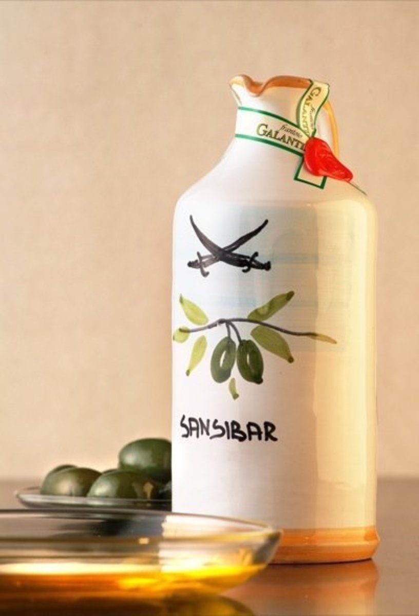 Galantino Italienisches Olivenöl "only Sansibar" (Tonflasche 0,5 l) 