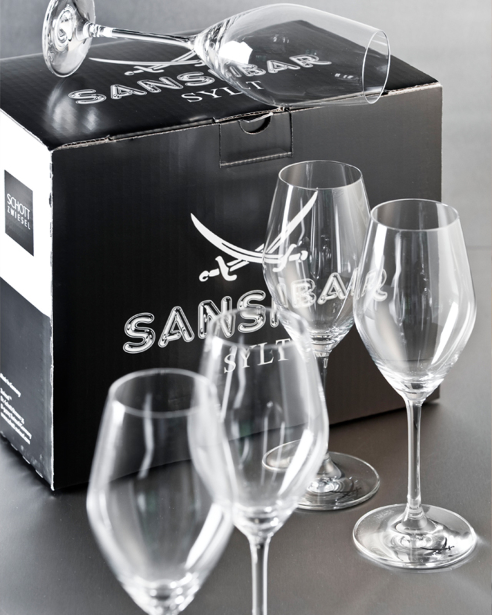 Schott - Zwiesel Karton Sansibar Champagner Glas mit Logo (6 Gläser/Karton)