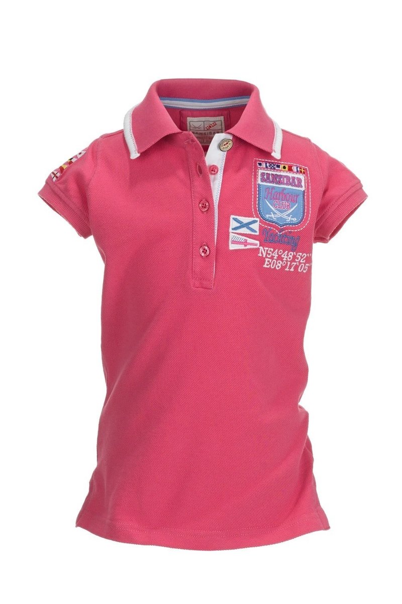 Mädchen Poloshirt YACHTING 0113, Bright pink, Gr. 128/134