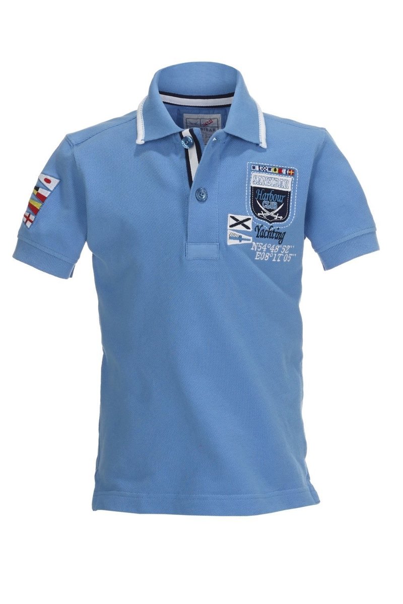 Jungen Poloshirt YACHTING 0113, Azur blue, Gr. 92/98