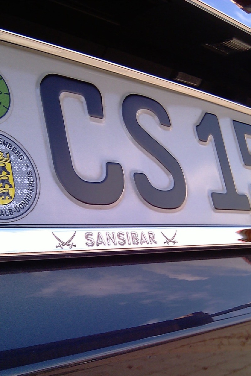 Sansibar Car Sign KFZ-Schildhalter edelstahl verchromt