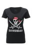 Damen T-Shirt SKULL 0111, Black, Gr. 116/122