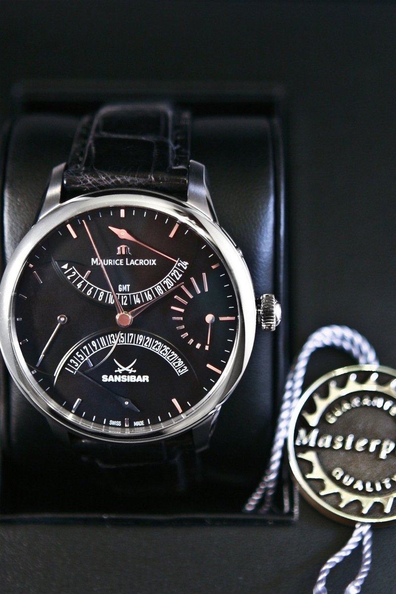 Sansibar Uhr Maurice Lacroix - Double Retrograde, schwarz schwarz , Gr. one size