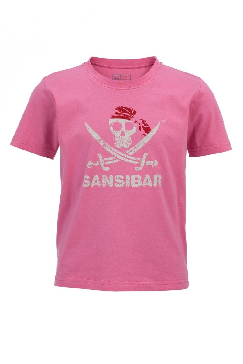 Kinder T-Shirt SKULL , Pink, Gr. 128/134