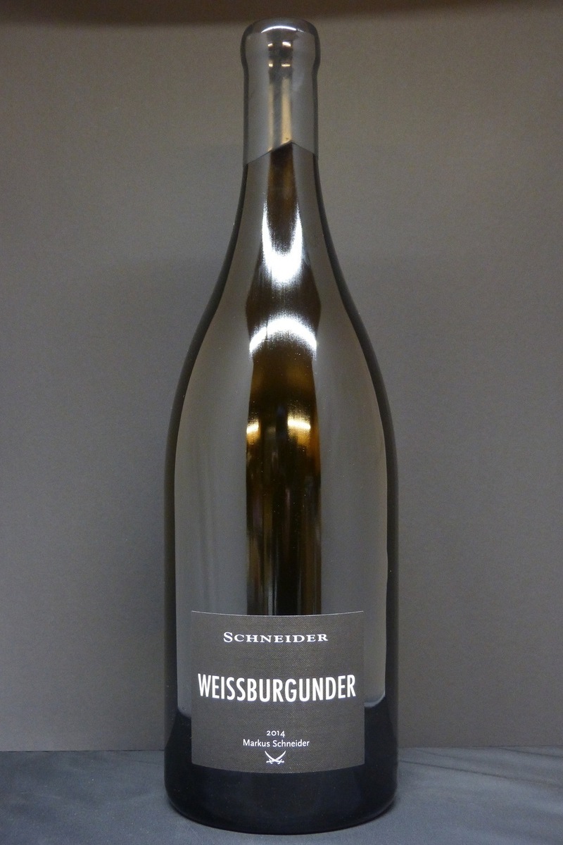 2014er Schneider Weissburgunder 13,0 %Vol Doppelmagnum 3,0Ltr