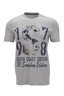 Herren T-Shirt S-1978 0113, Silvermelange/ darkblue, Gr. L