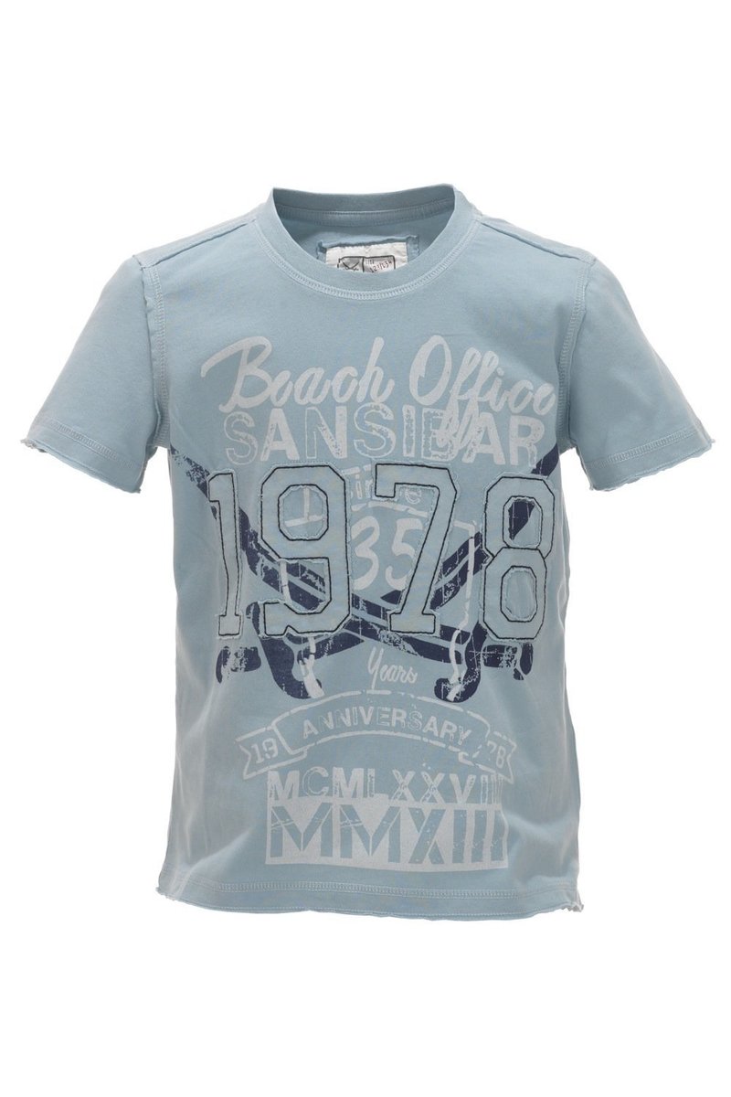 Jungen T-Shirt BEACH OFFICE 0113, Pingeon blue, Gr. 152/158
