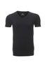 Herren T-Shirt Pima Cotton V-Ausschnitt Doppelpack , Black, Gr. XS