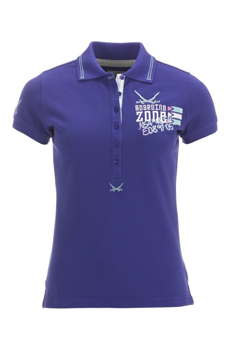 Damen Poloshirt BOARDING ZONE, Electric blue, Gr. XXL