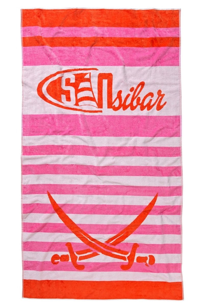 Strandtuch STRIPES, Flamingo, Gr. 100x180 | Accessoires | Fashion | Sansibar