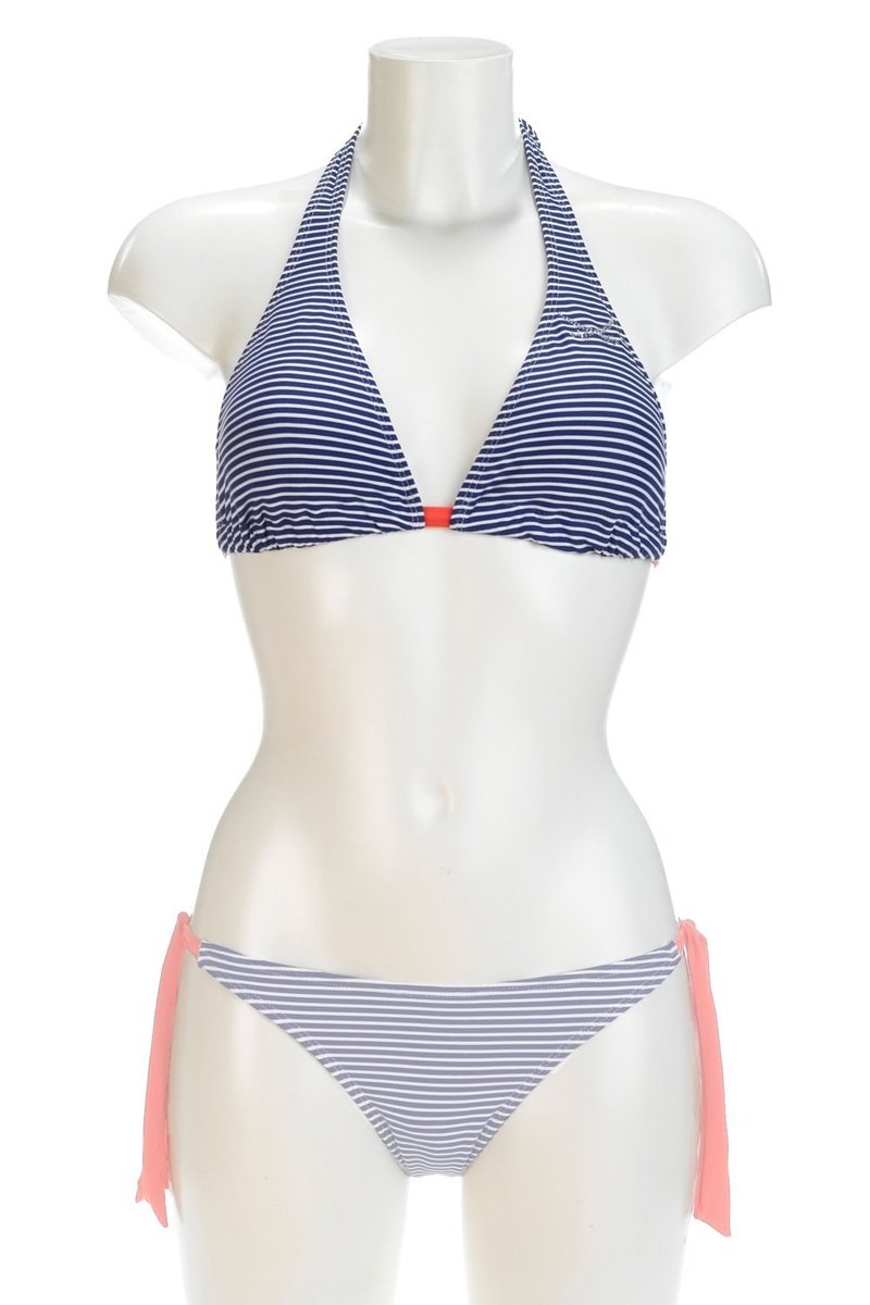 Damen Bikini Top SANSIBAR, White/ blue, Gr. XL