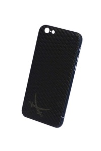 Iphone 6s Plus Carbon Hülle/Cover schwarz mit Logo anthrazit 