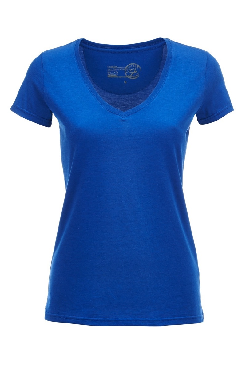 Damen T-Shirt Pima Cotton , Electric blue, Gr. M