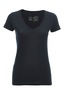 Damen T-Shirt Pima Cotton , Black, Gr. XXL