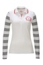 Damen Poloshirt langarm BEACH GOLF, White/ silver, Gr. XXXL