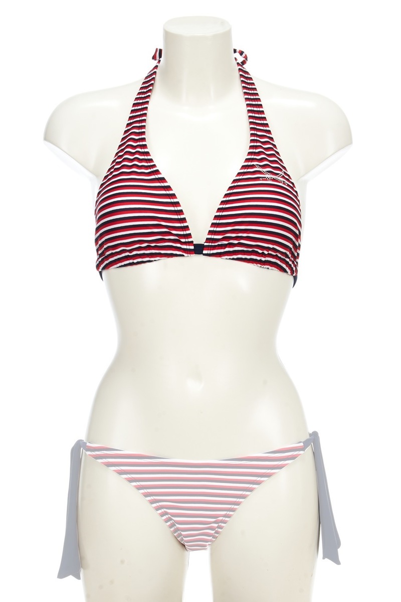 Damen Bikini Top STRIPES, Multicoloured, Gr. XL