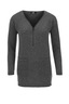 Damen Pullover V-Neck Art. 2289-S, Granit, Gr. L