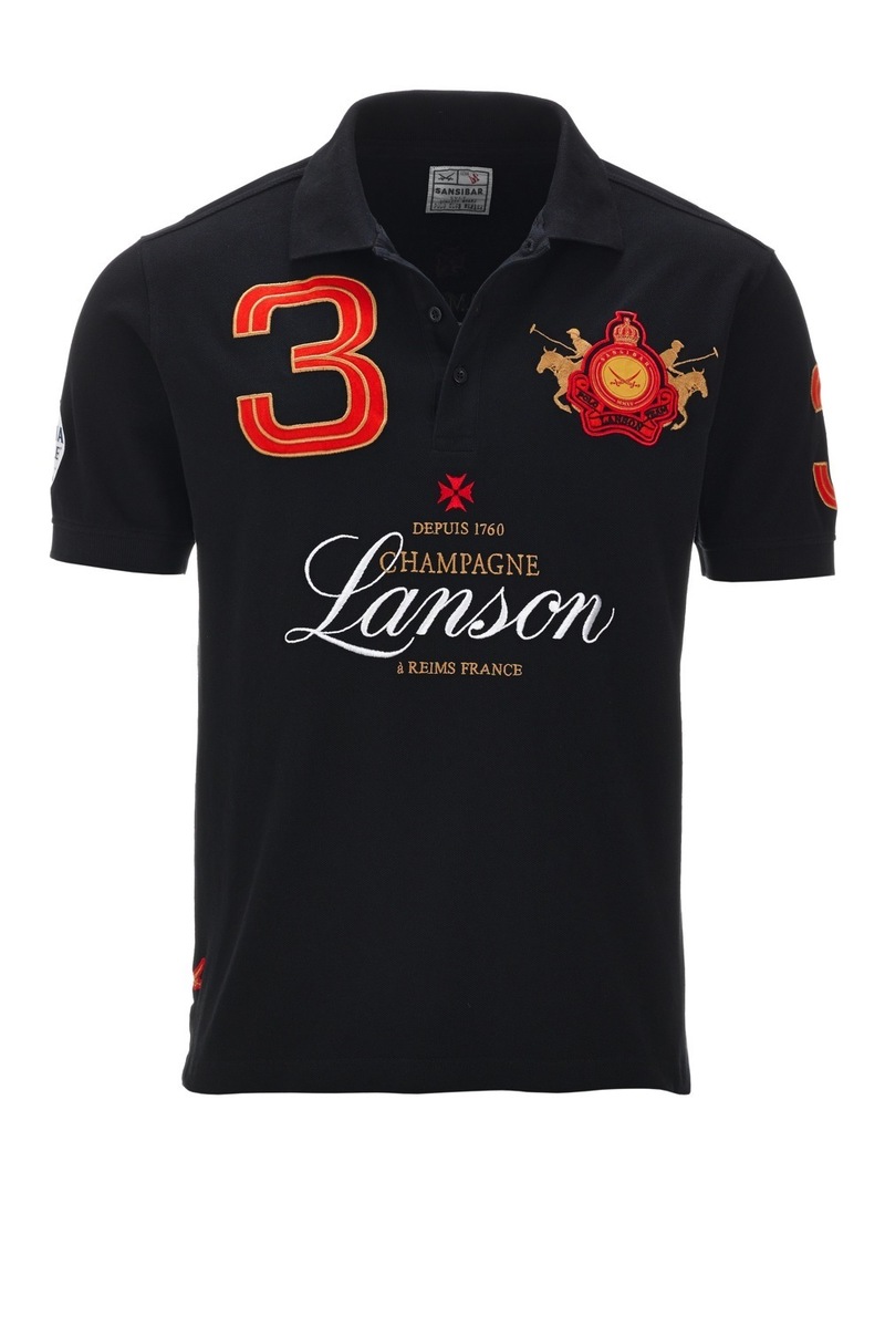 Herren Poloshirt LANSON 2015, Black, Gr. XL