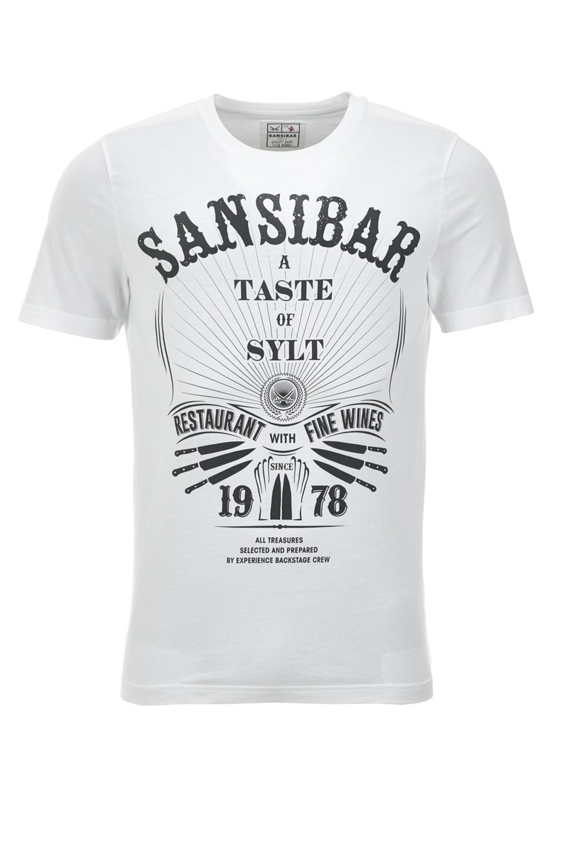 Herren T-Shirt SANSIBAR TASTE, White, Gr. XXXL