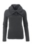 Damen Sweater High Collar, Anthramelange, Gr. XL