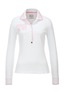 Damen Poloshirt Langarm 78, White, Gr. XXXL