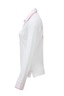 Damen Poloshirt Langarm 78, White, Gr. S XXXL