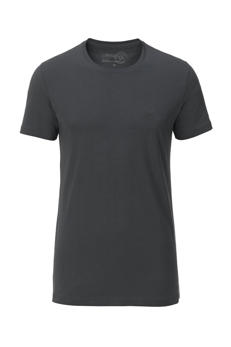 Herren T-Shirt Pima Cotton Crew-Neck Einzelpack  , Graphite, Gr. XXXL