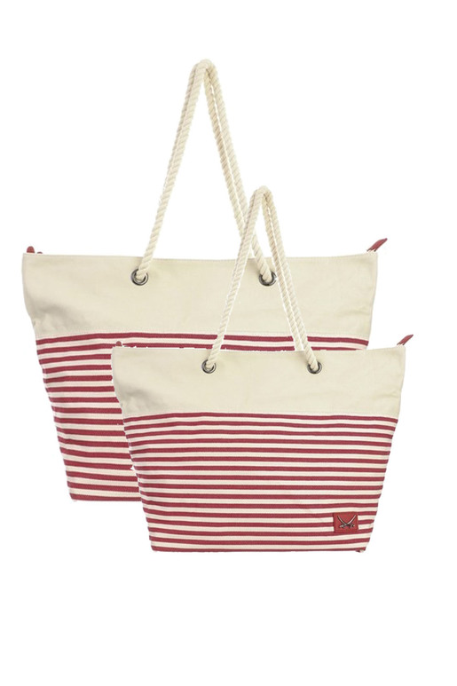 SB-1365-019 Beach Bag small , one size, RED