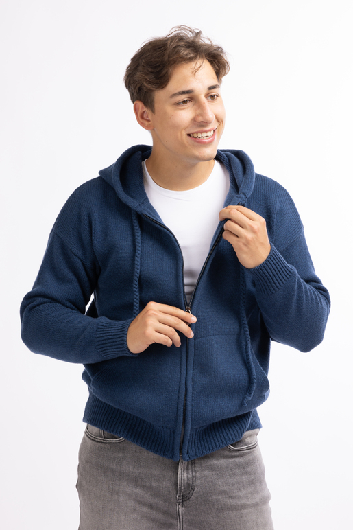 Kaschmir Ziphoody Modell Bastian, navy, 3XL Kaschmir Ziphoody Modell Bastian, navy, 3XL