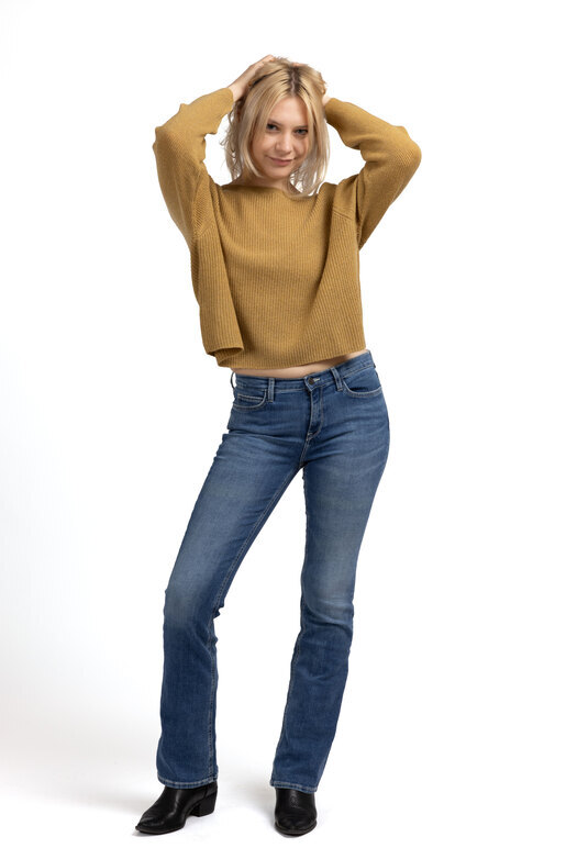 Kaschmir Pullover Lurex, curry, S Kaschmir Pullover Lurex, curry, S
