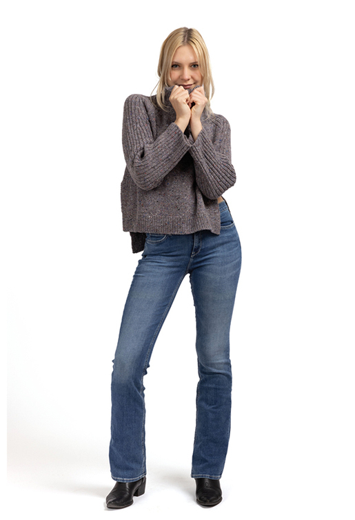 Kaschmirmix Turtleneck Pullover, greige melange, S Kaschmirmix Turtleneck Pullover, greige melange, S