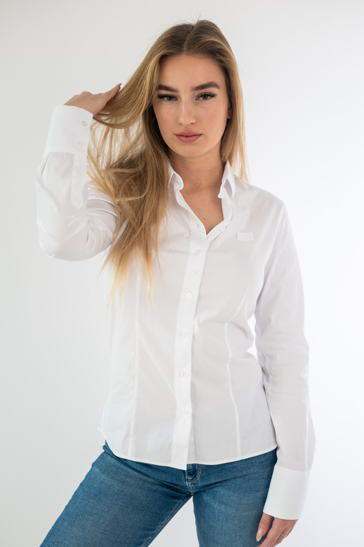 Damen Bluse BASIC , WHITE, XXS 