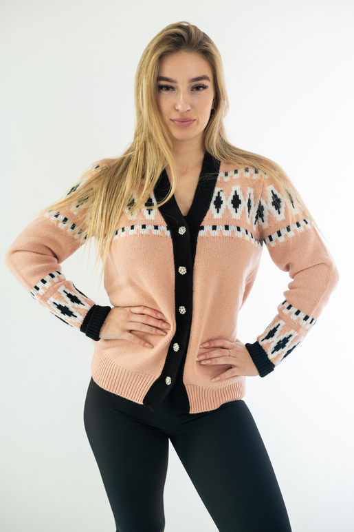 Damen Cashmere Cardigan Art. ALEXIA , BLUSH, XL 