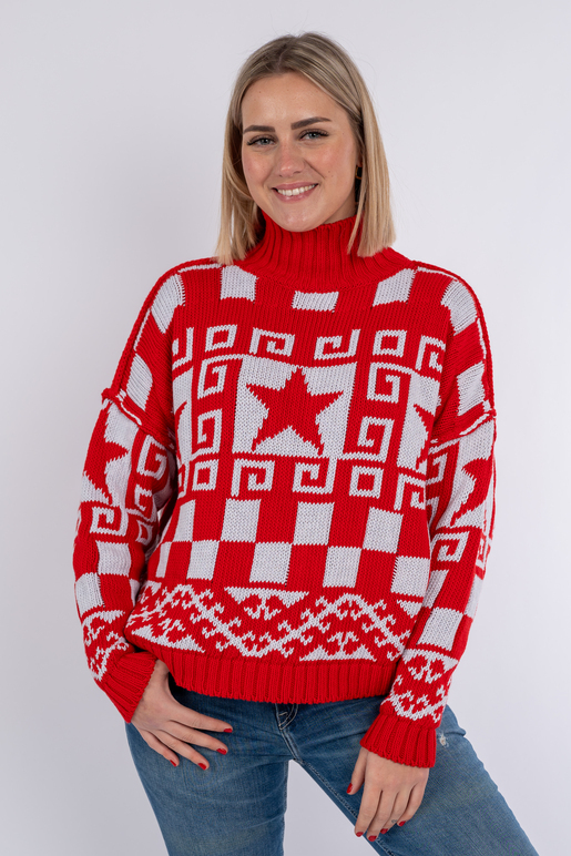 Strickpullover Modell Stella, poppy red, S Strickpullover Modell Stella, poppy red, S
