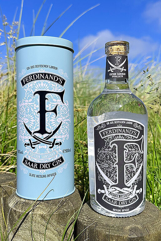Ferdinand´s Saar Dry Gin "Edition- Sansibar" 0,5Ltr. 45%vol. Ferdinand´s Saar Dry Gin "Edition- Sansibar" 0,5Ltr. 45%vol.