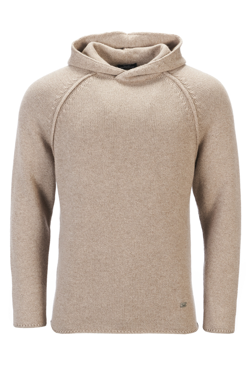 Herren Cashmere Hoody Art. Arturo , MEDIUM BROWN, S 