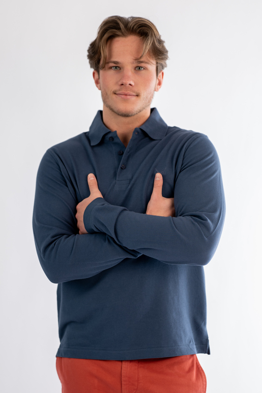 LA Poloshirt Modell Pima Cotton, smoke blue, XL LA Poloshirt Modell Pima Cotton, smoke blue, XL