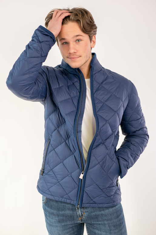 Herren Light Down Steppjacke Diamond , NAVY, XXL 