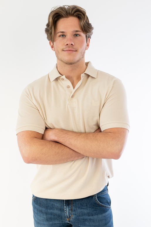 Poloshirt Modell Pima Cotton, sand, XXL Poloshirt Modell Pima Cotton, sand, XXL
