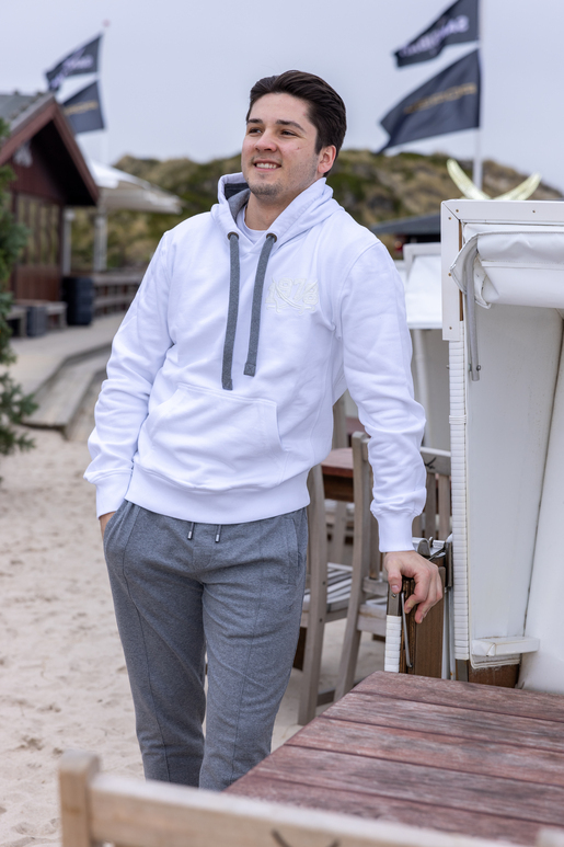 Kapuzenpullover Modell Sand Sea Bar, white, XS Kapuzenpullover Modell Sand Sea Bar, white, XS