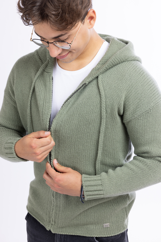 Kaschmir Ziphoody Modell Adrian, moss, S Kaschmir Ziphoody Modell Adrian, moss, S