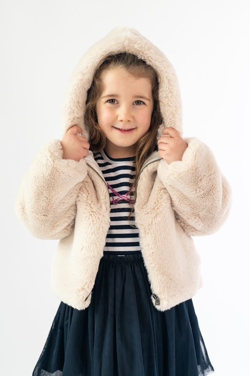 Kinder Jacke Ecofur Art. ALMA , CREAM, 140/146 