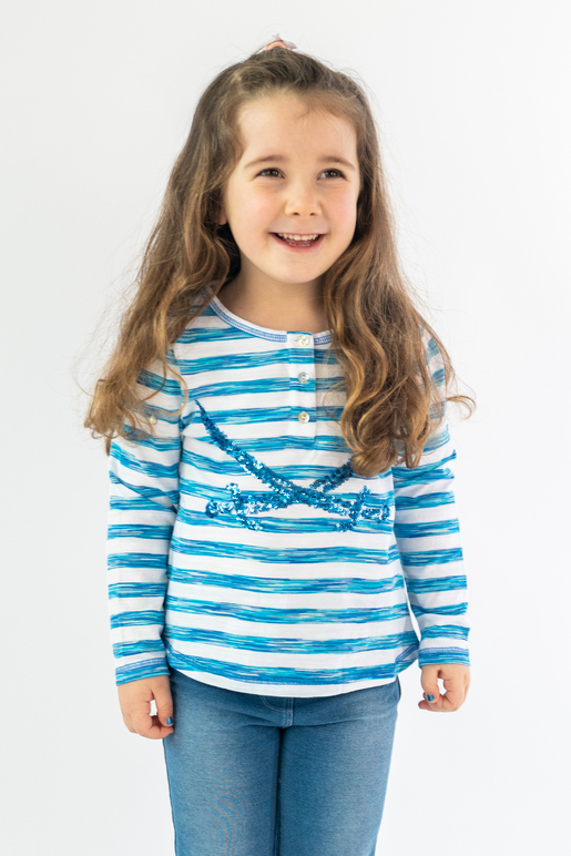 Kinder Longsleeve Art. LENI , BLUE, 104/110 