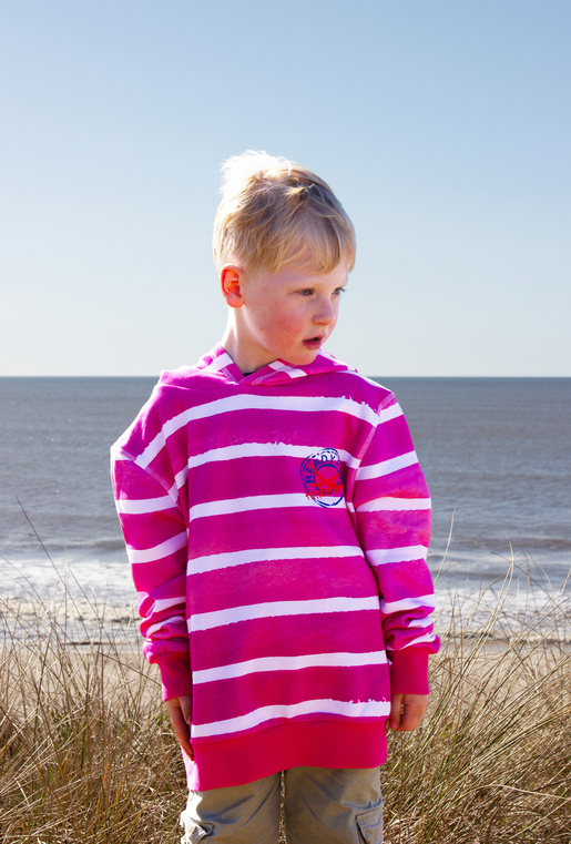Hoody Modell Striped, pink, 92/98 Hoody Modell Striped, pink, 92/98