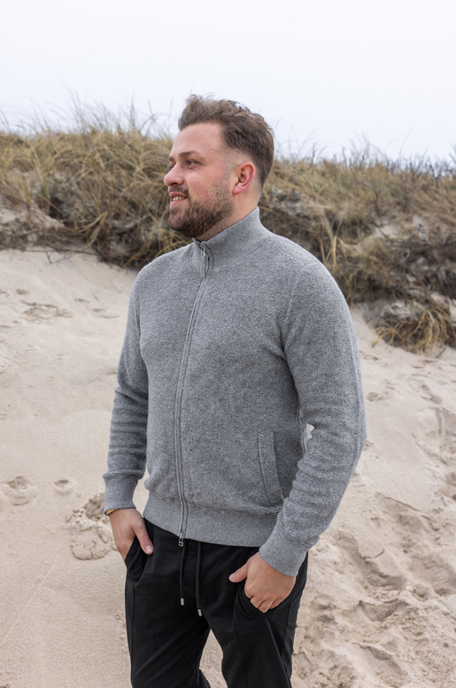 Herren Strickjacke Pino, dark greymelange, XL Herren Strickjacke Pino, dark greymelange, XL