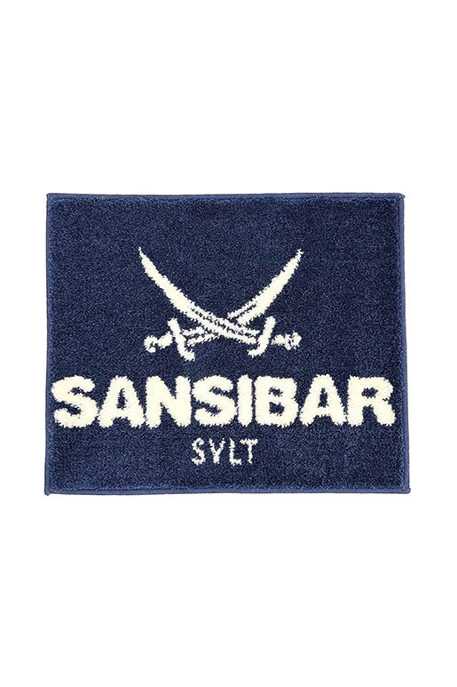 Sansibar Badteppich 55/65 , 55X65CM, BLAU/WEIß 