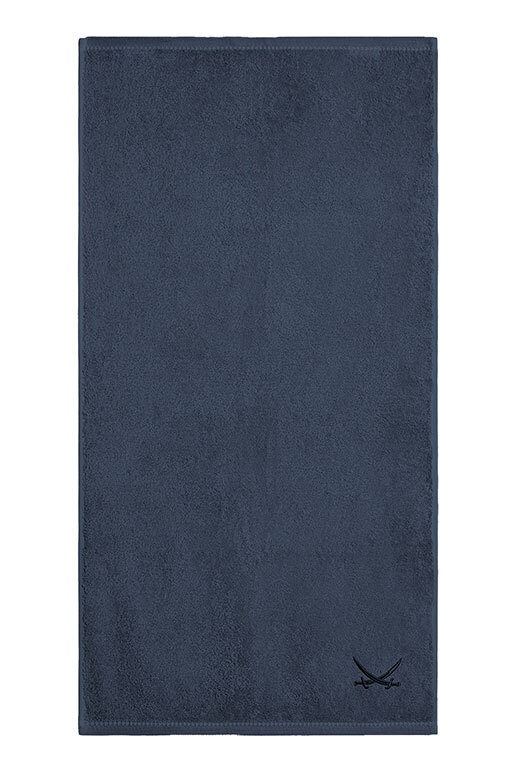 Sansibar Frottiertuch mit Stickerei, blau, 90x180cm Sansibar Frottiertuch mit Stickerei, blau, 90x180cm